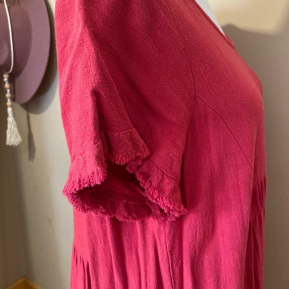 Umgee Vibrant Pink Mini Dress - Picture 4 of 6